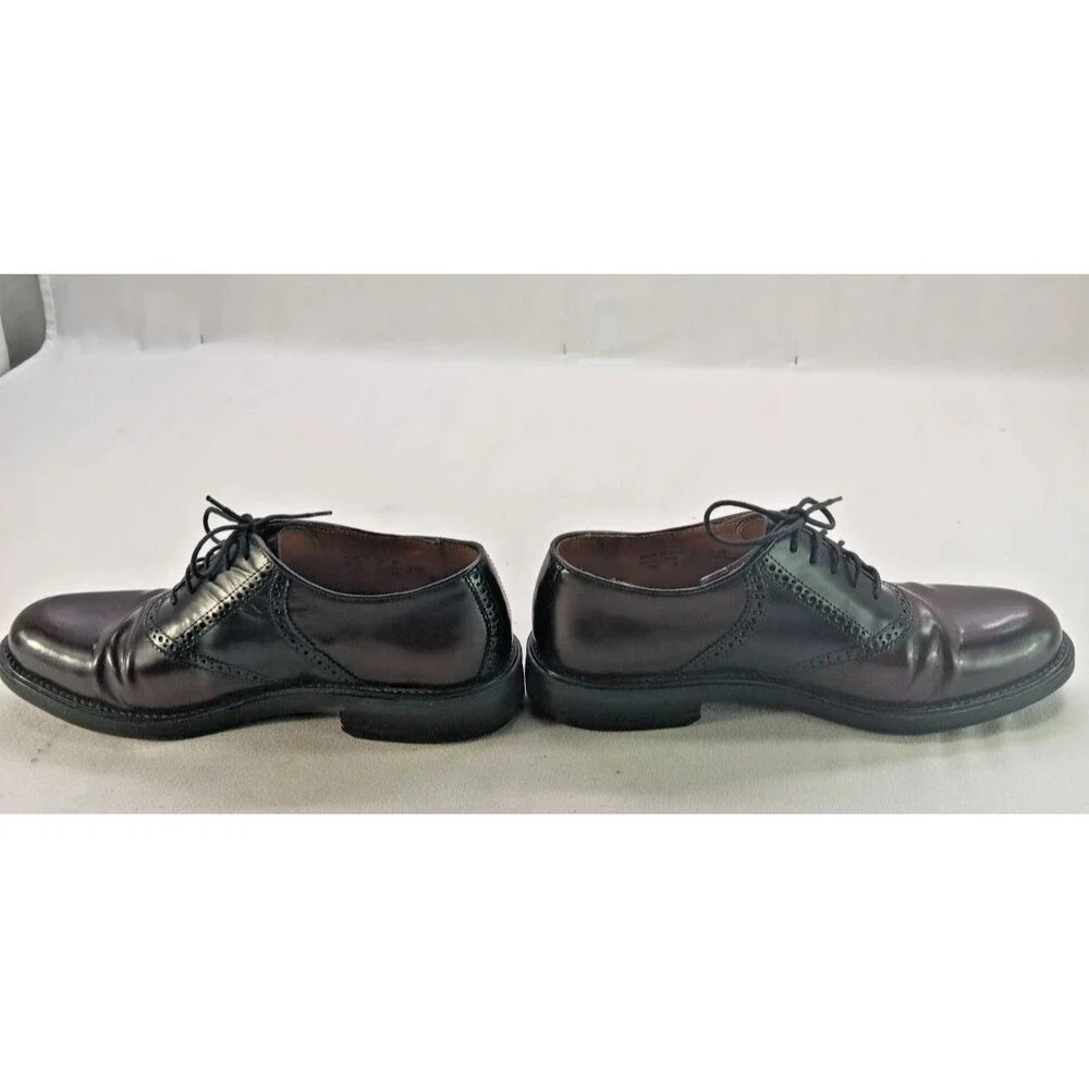Bostonian Impression Dress Saddle Dress Shoes Men's Size 10.5 D Burgundy/Black
